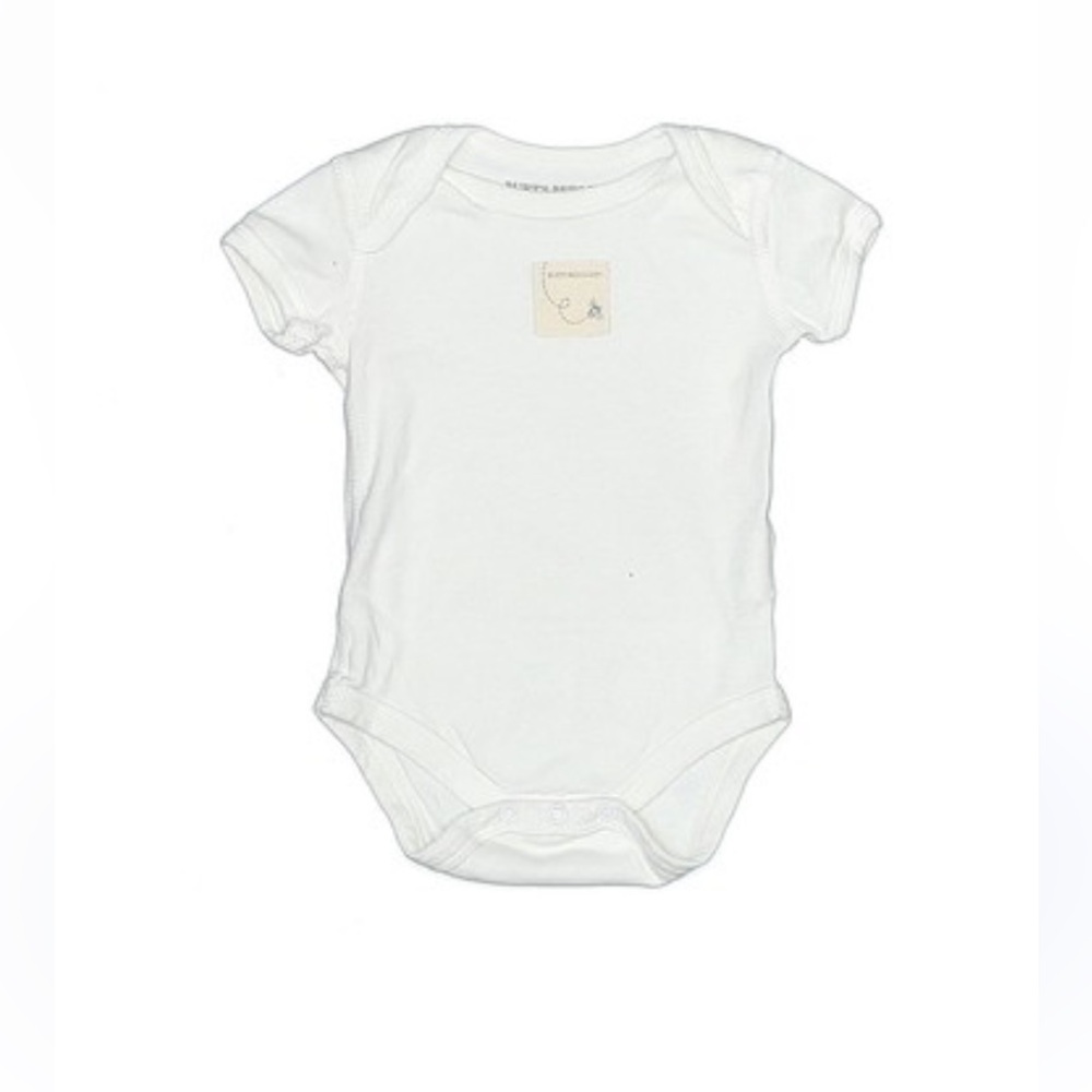 🍓3/$10 Burt's Bees Organic Classic White Baby Bodysuit size 3-6m